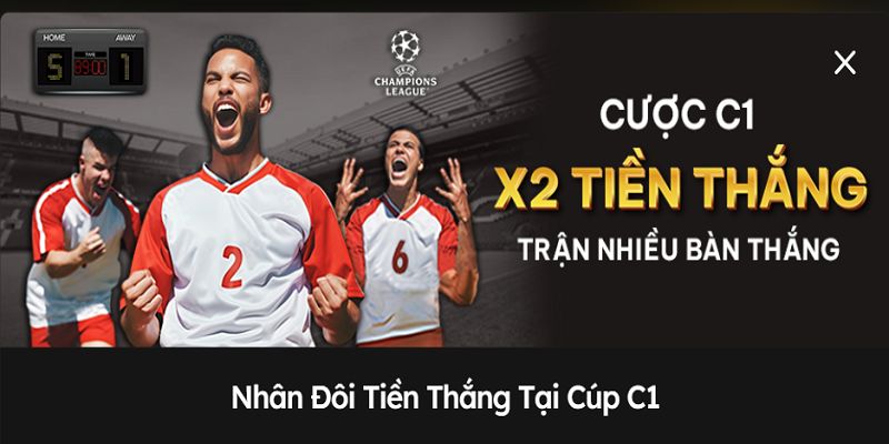 Khuyến mãi Bj88 x2 tiền cược cho giải đấu C1